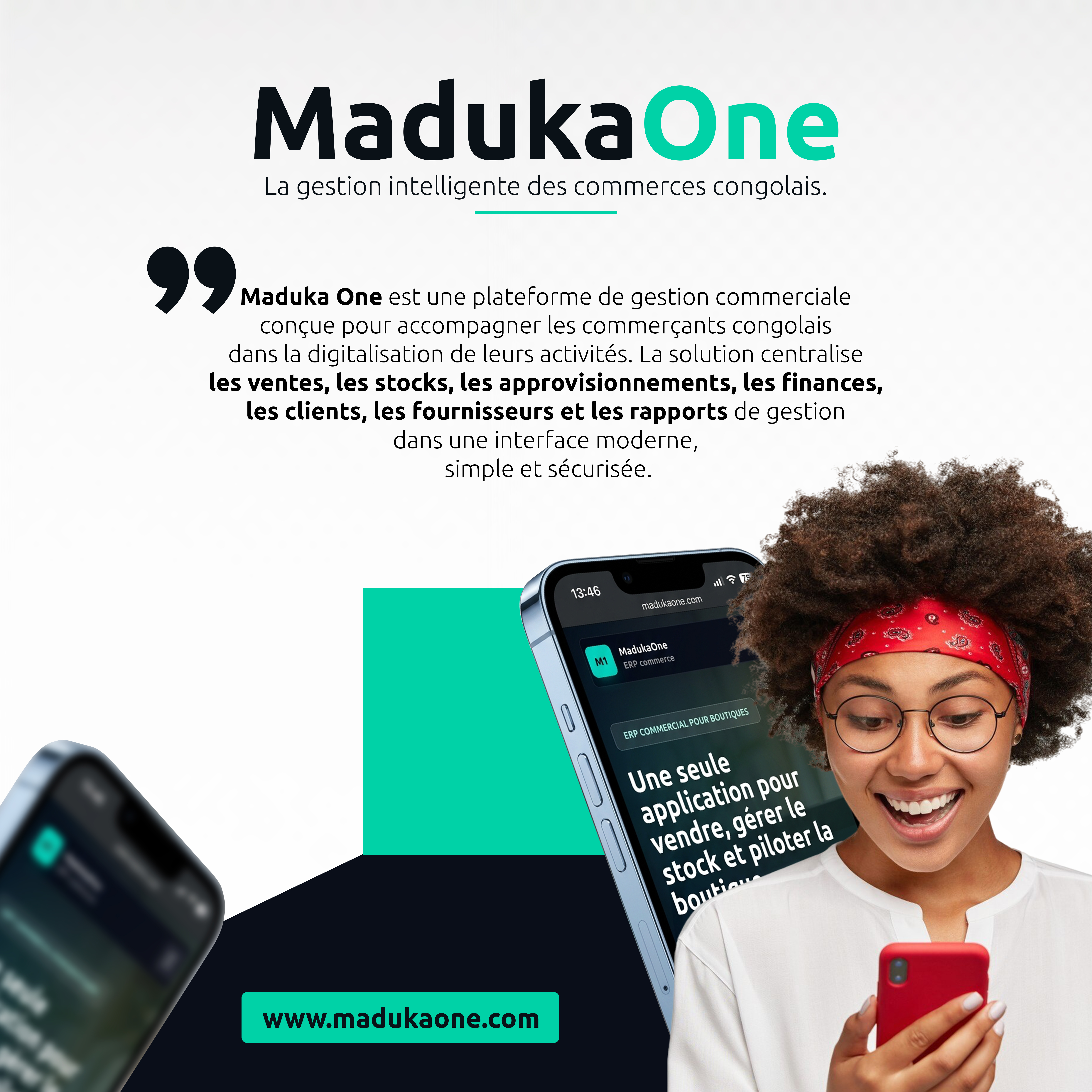 Design publicitaire pour la plateforme MadukaOne